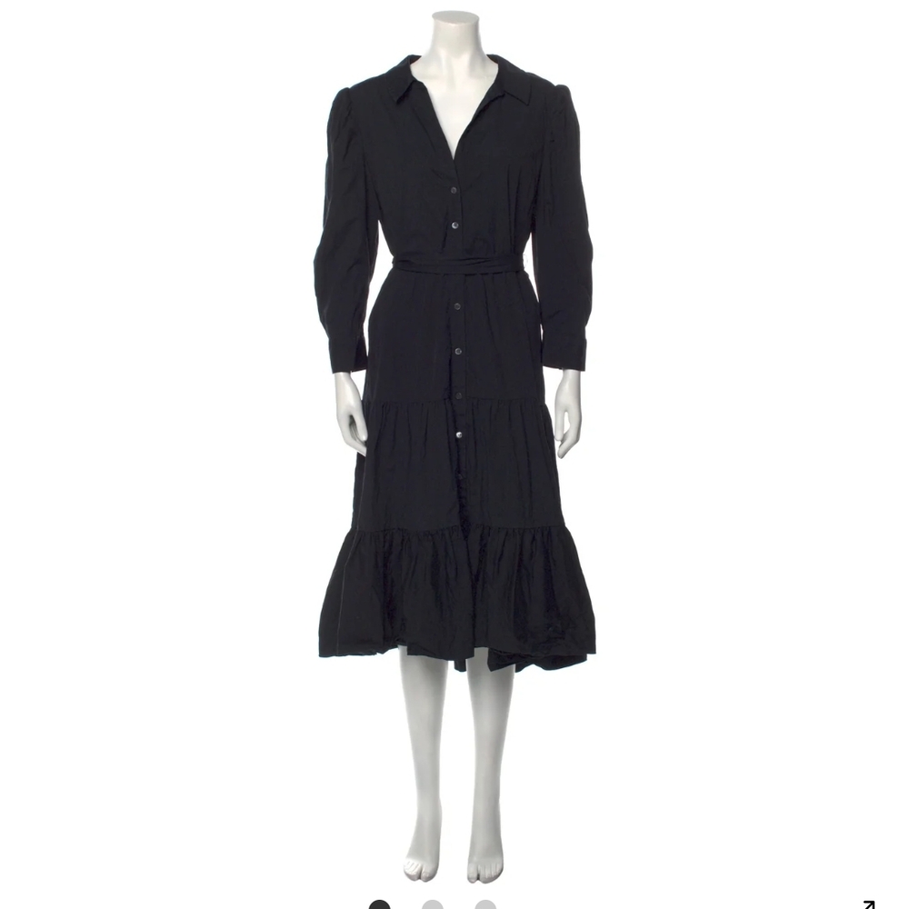 Veronica Beard Black Bishop Sleeve Sundress